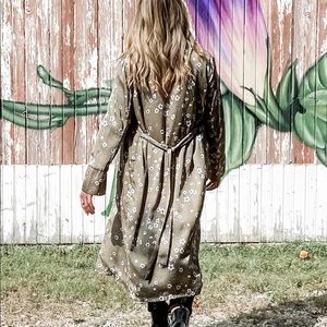 NWT Satin Trench Duster